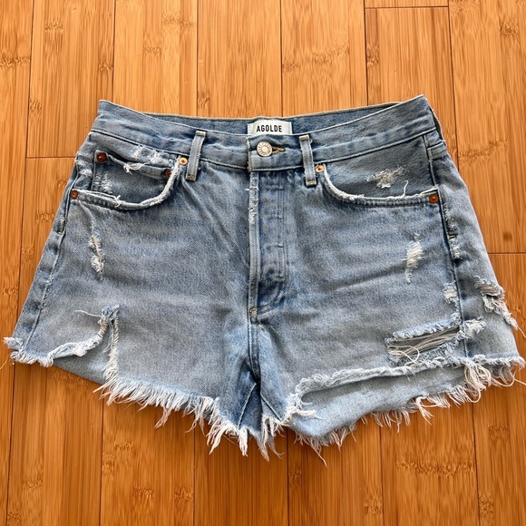 Agolde Parker Cutoff Shorts in Swapmeet - Picture 6 of 8